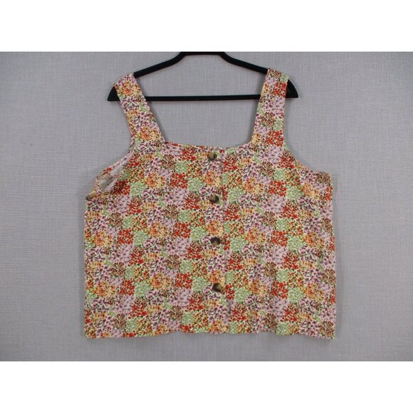 Lauren Conrad XXL Floral Multicolor Sleeveless Top - Picture 6 of 7